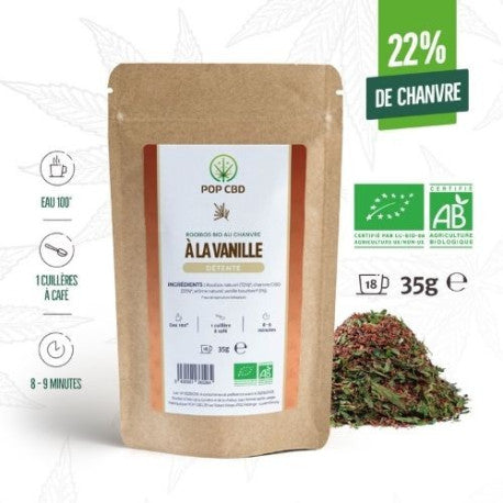 Infusion au CBD Rooibos Vanille 35g - Pop CBD