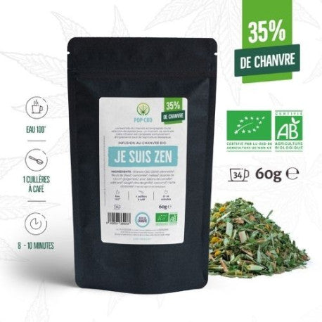 Infusion BIO CBD Je Suis Zen 60g - Pop CBD