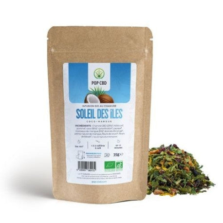 Infusion CBD bio 25% coco mangue soleil des îles 35G