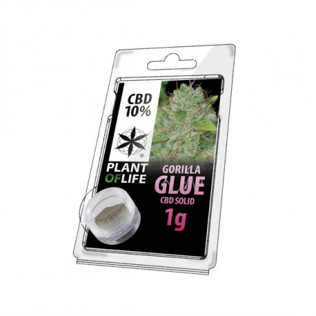 Résine CBD GORILLA GLUE 10% 1G Plant of Life