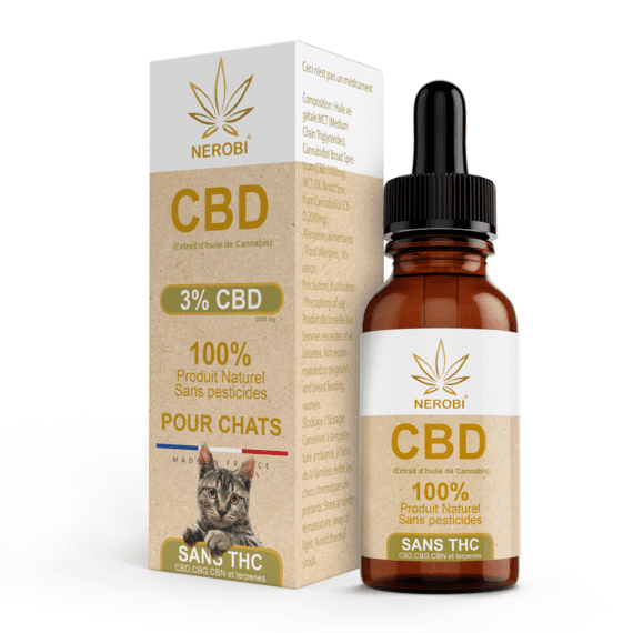 Huile CBD Chat 3% - 10ml - Nerobi