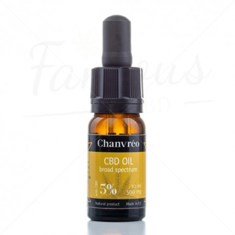 Huile de CBD 5 % Broad Spectrum Chanvréo - 10ml