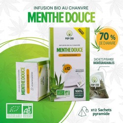 Infusion en sachet bio au chanvre Menthe Douce - Pop CBD