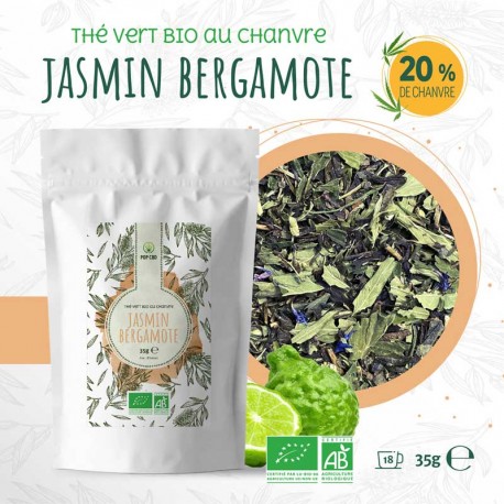 Bio-Tee mit CBD, Jasmin und Bergamotte - Pop CBD