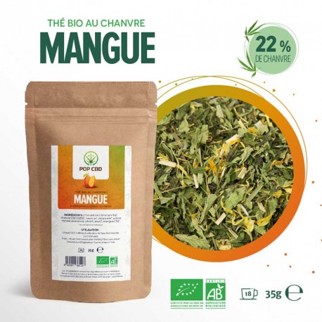 Organic tea with CBD and mango - Pop CBD