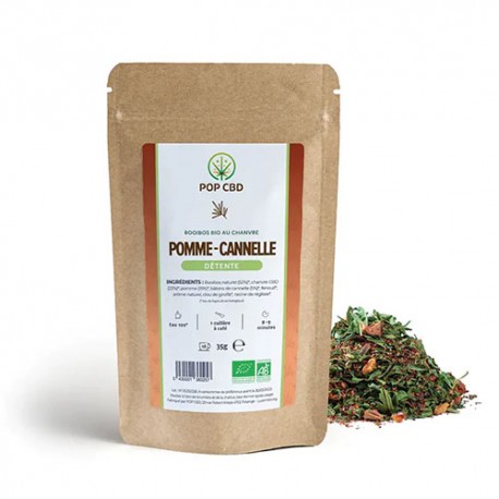 Infusion au CBD bio Rooibos pomme cannelle 35G