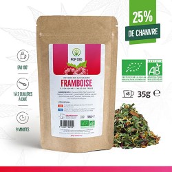 Infusion CBD bio 25% goût framboise 35G