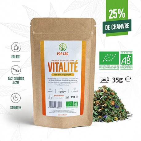 Bio CBD Kräutertee 25% Vitalität 35G