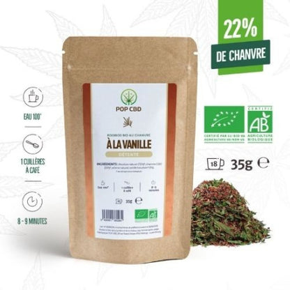 Infusion au CBD Rooibos Vanille 35g - Pop CBD