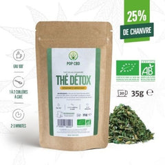 Organic Detox green tea with CBD 35g - Pop CBD